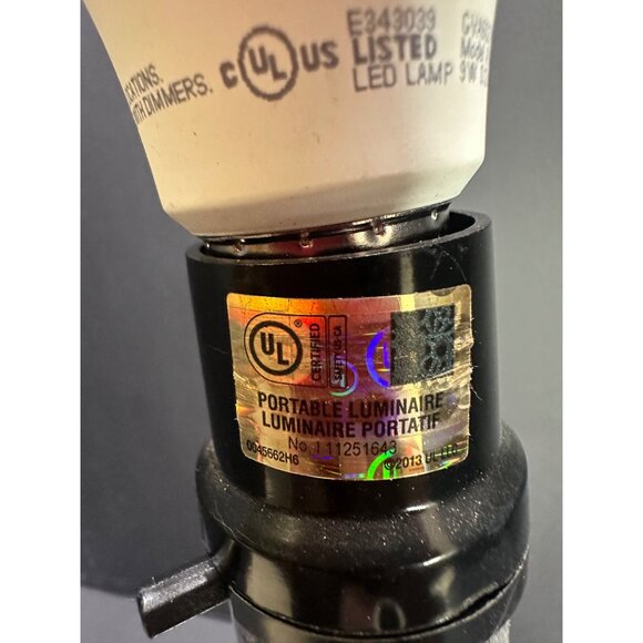 Vtg Mercury Swirl Plug-In Glass Lamp Base Portable Luminaire Decor Lamp 11" Tall - Picture 6 of 10